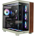 Thermaltake View 380 XL WS ARGB Midi Tower Case (Light Green Wood Color | 2x USB-A | 1x USB-C | RGB | Tempered Glass)-0