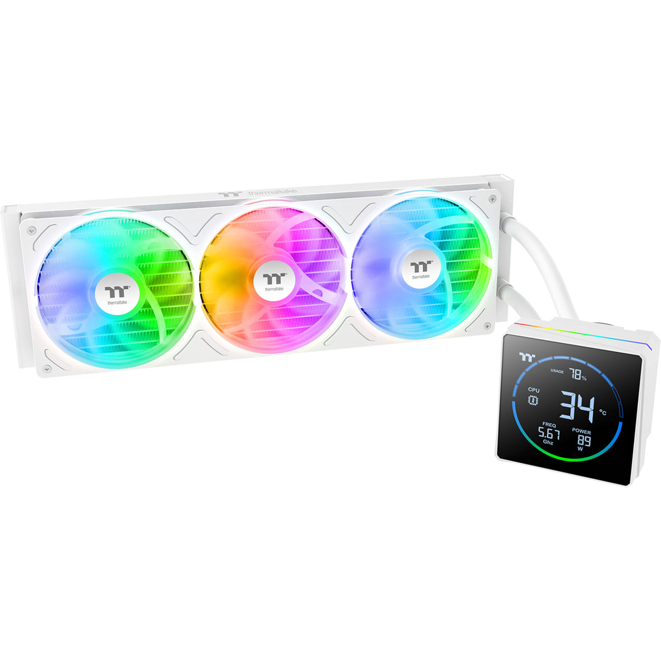 Thermaltake TH360-S V3 ARGB Sync AIO Liquid Cooler - Snow Edition Water Cooling (White)-0