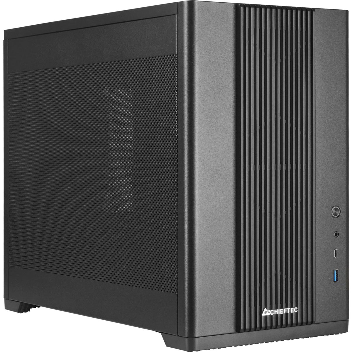Chieftec bx-mesh mini tower housing (black | 1x USB-A | 1x USB-C | tempered glass)-0