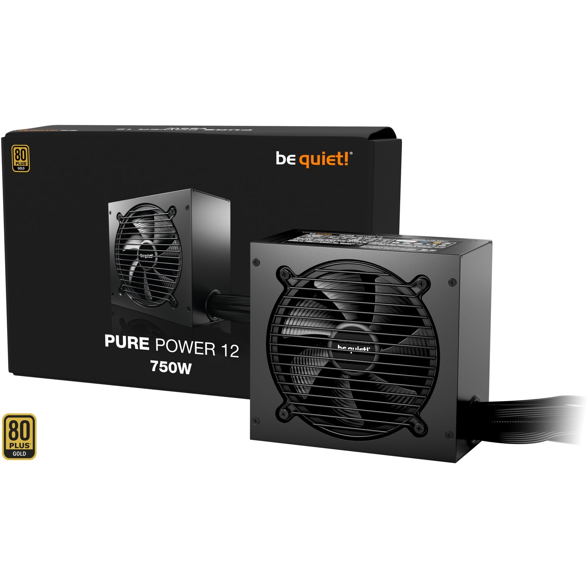 Be quiet! pure power 12 750 watt power supply (black, 1x 12v-2x6, 3x pcie)-0