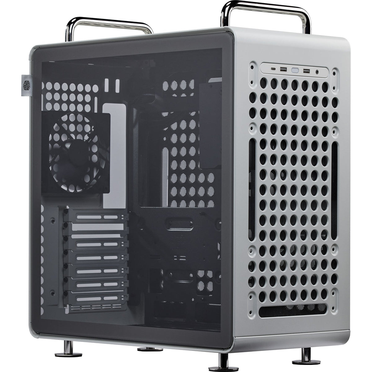 Cooler Master Qube 540 Moonstone Midi Tower Case (Grey | 2x USB-A | 1x USB-C | Tempered Glass)-0