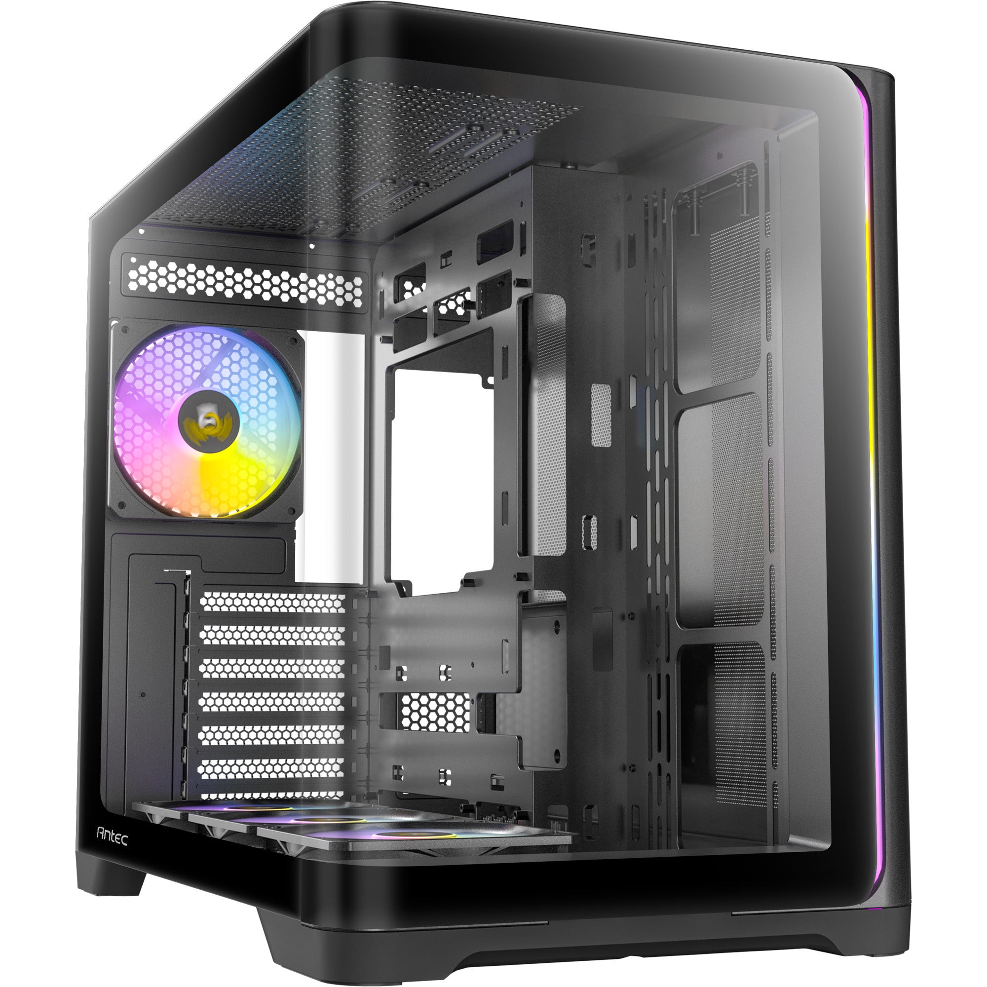 Antec c5 curve argb midi tower housing (black | 2x USB-A | 1x USB-C | tempered glass)-0