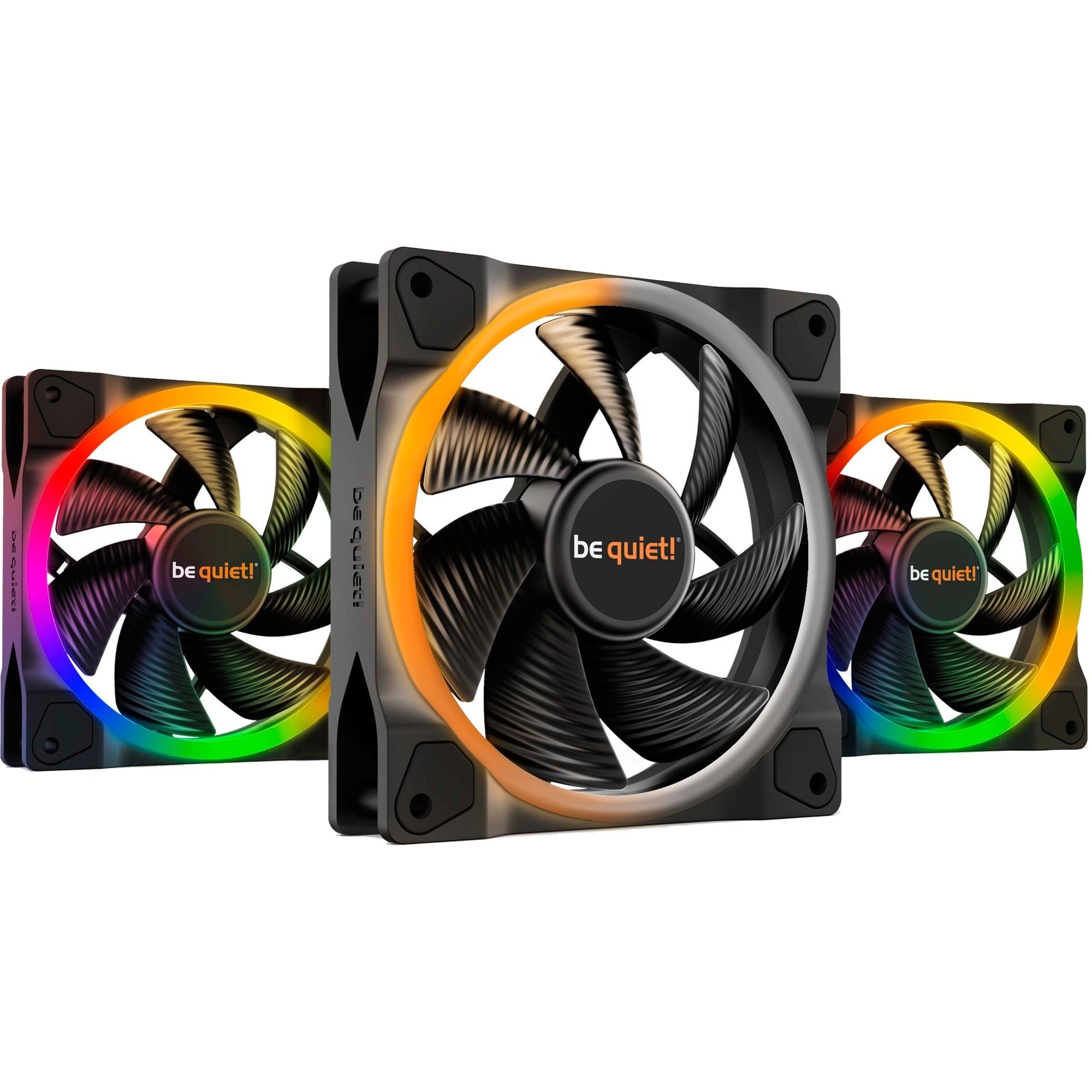 be quiet! Light Wings PWM RGB Case Fans (black, 3-pack, 120 x 120 x 25 mm)-0