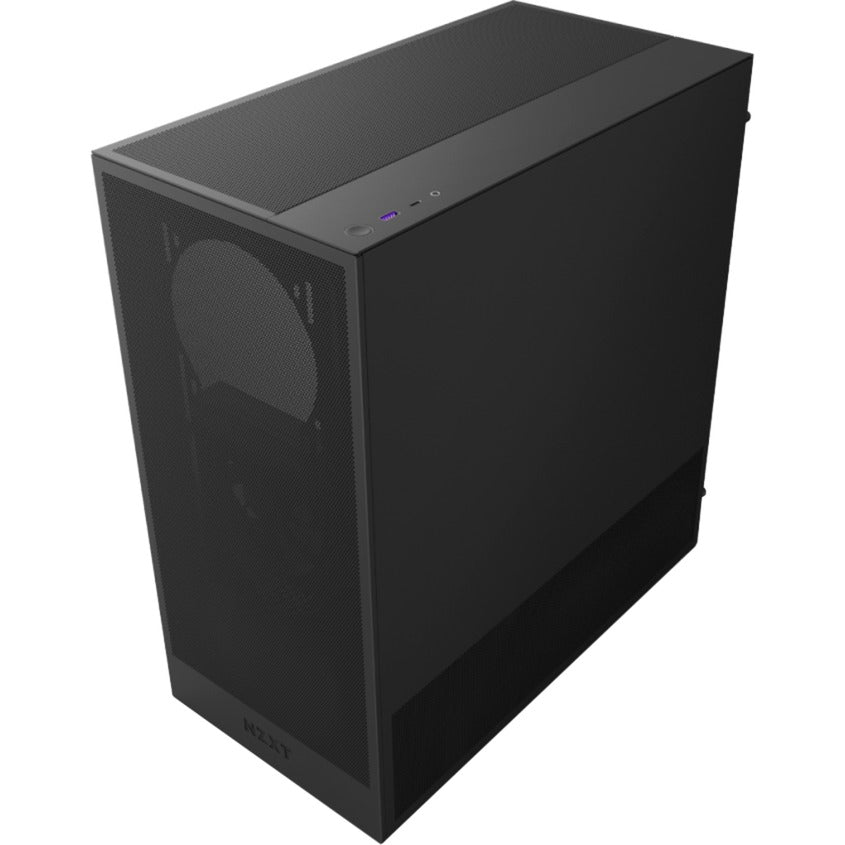 Nzxt h5 flow v2 midi tower case (black | 1x usb-a | 1x usb-c | tempered glass)-0
