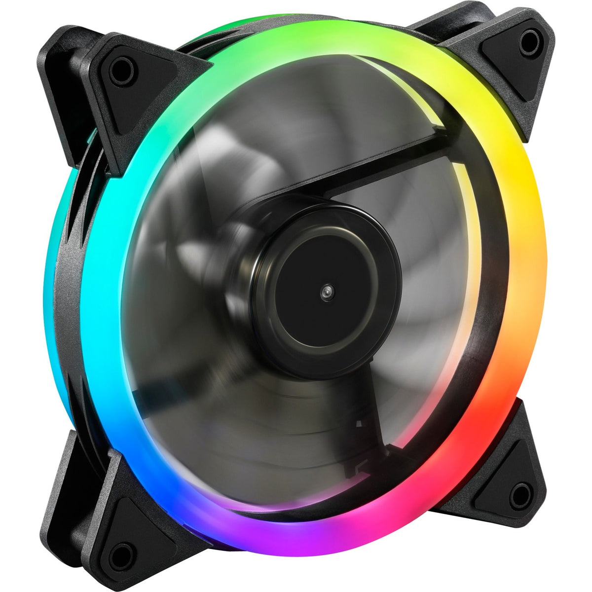 Sharkoon Shark Blades PWM RGB Case Fan (Black, 120 x 120 x 25 mm)-0