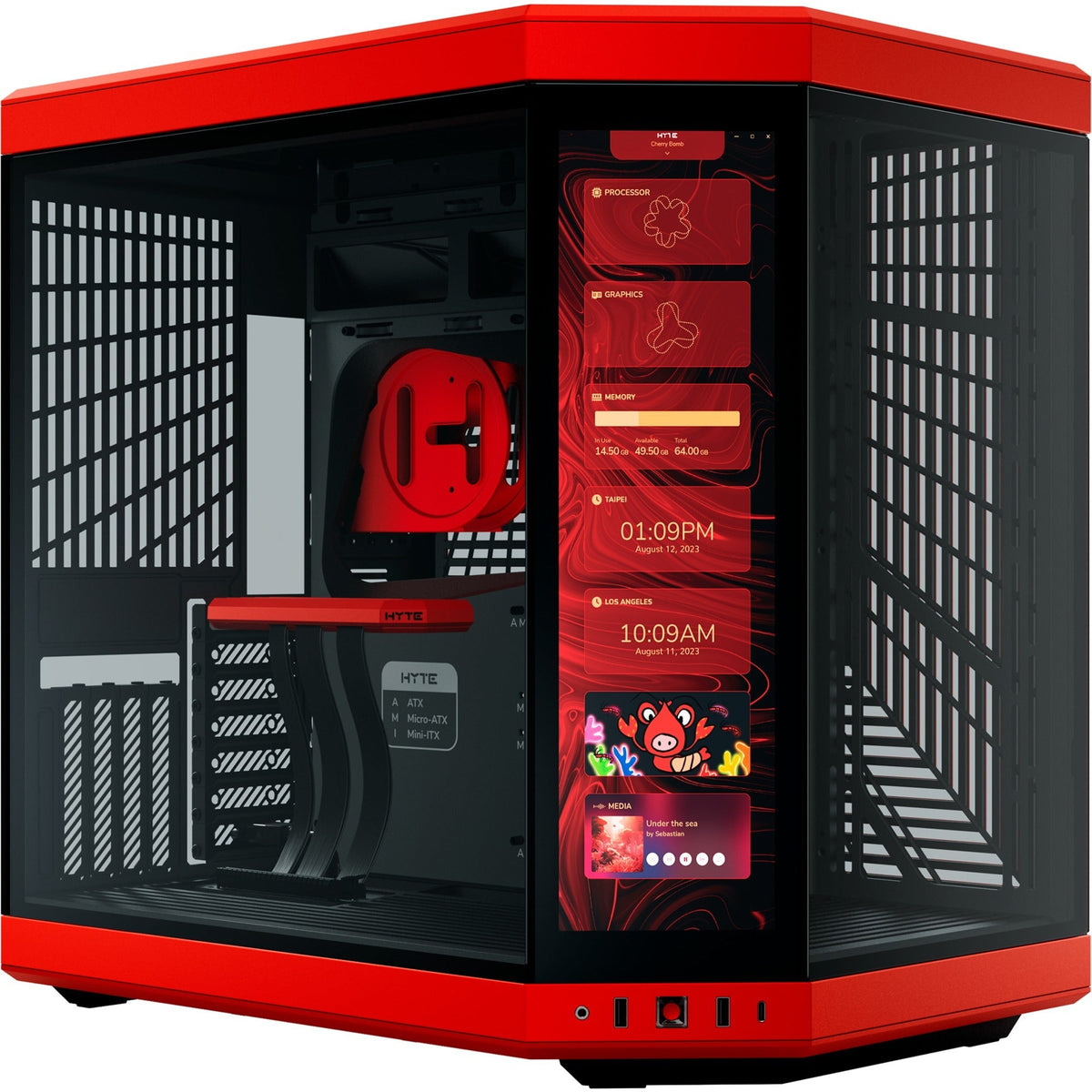 Hyte y70 touch infinite midi tower housing (black | 2x USB-A | 1x USB-C | tempered glass)-0