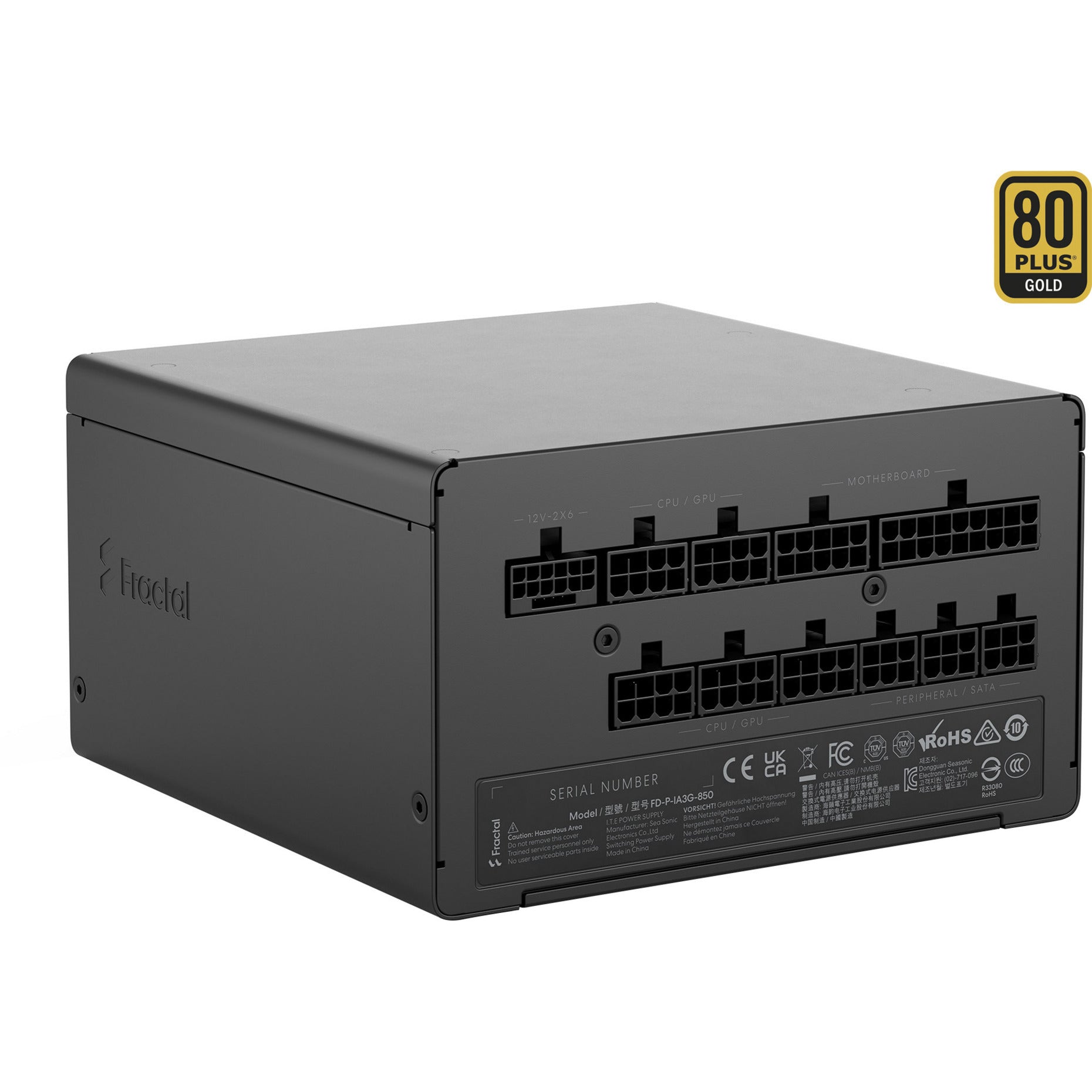 Fractal Design Ion Gold 3 Modular 850W PSU (Black, 1x 12V-2x6, 3x PCIe)-0