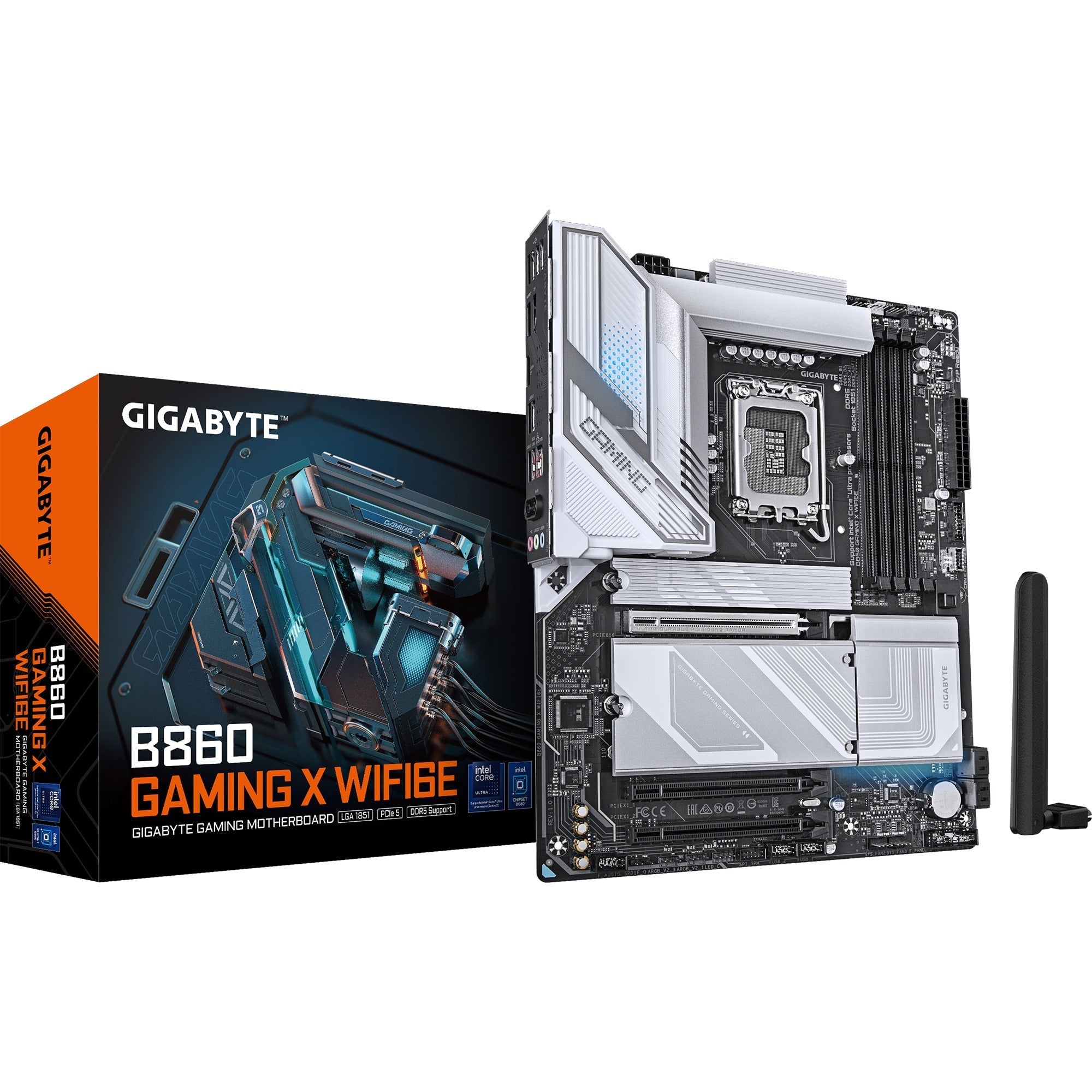 Gigabyte B860 Gaming X WiFi6E Socket 1851 Motherboard (RAID, 2.5Gb LAN, Wi-Fi 6E, BT, Sound, ATX)-0