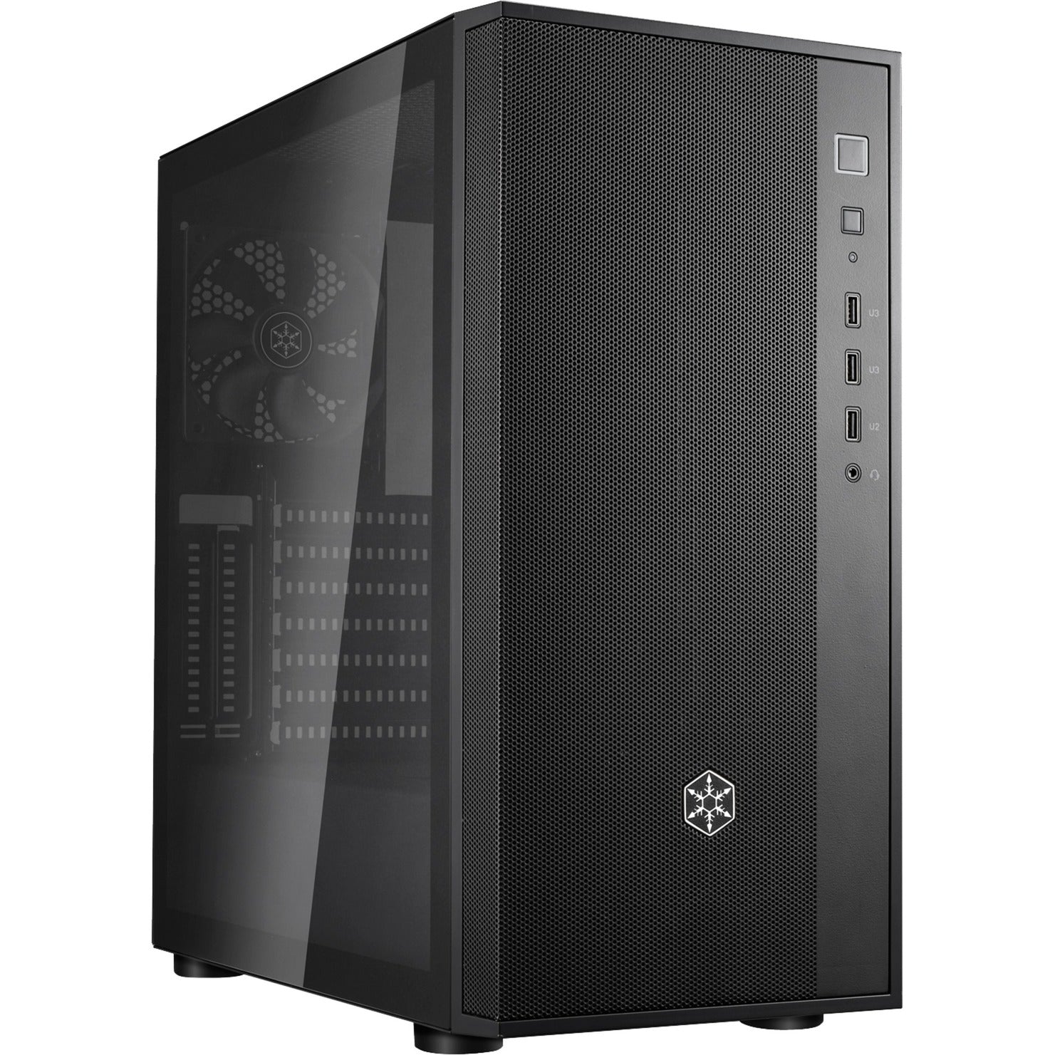 Silverstone FARA R1 V2 Midi Tower Case (Black | 3x USB-A | Tempered Glass)-0