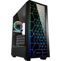 Sharkoon rgb lit 100 midi tower housing (black | 3x usb-a | rgb | window)-0