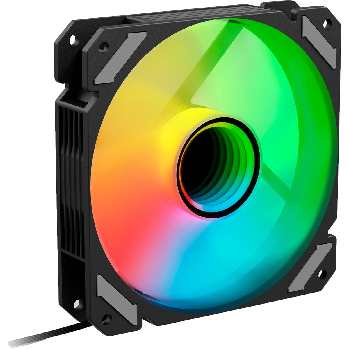 Sharkoon shark mirror rgb pwm case fan (black, 120 x 120 x 25 mm)-0