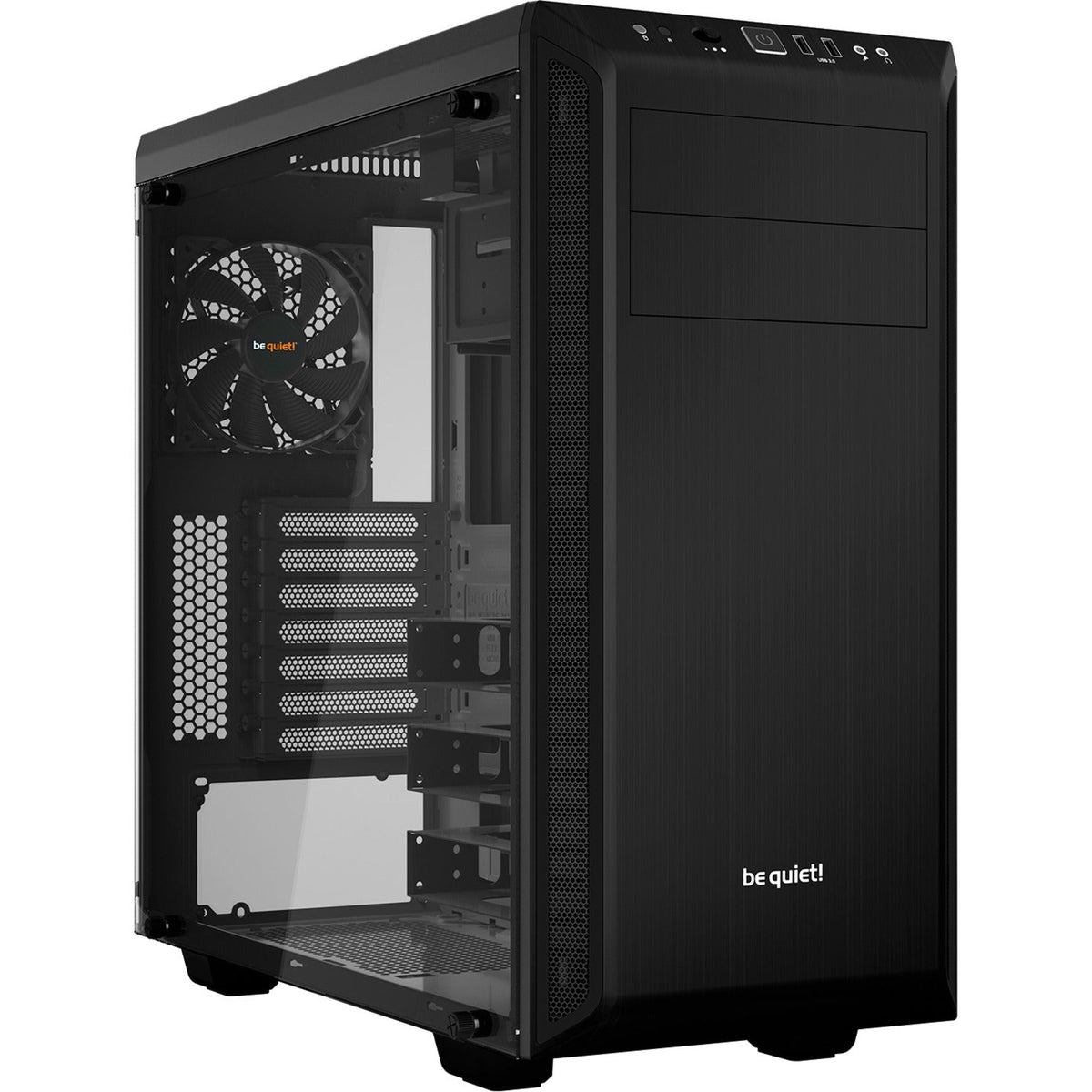 be quiet! Pure Base 600 Window Midi Tower Case (Black | 2x USB-A | Tempered Glass)-0
