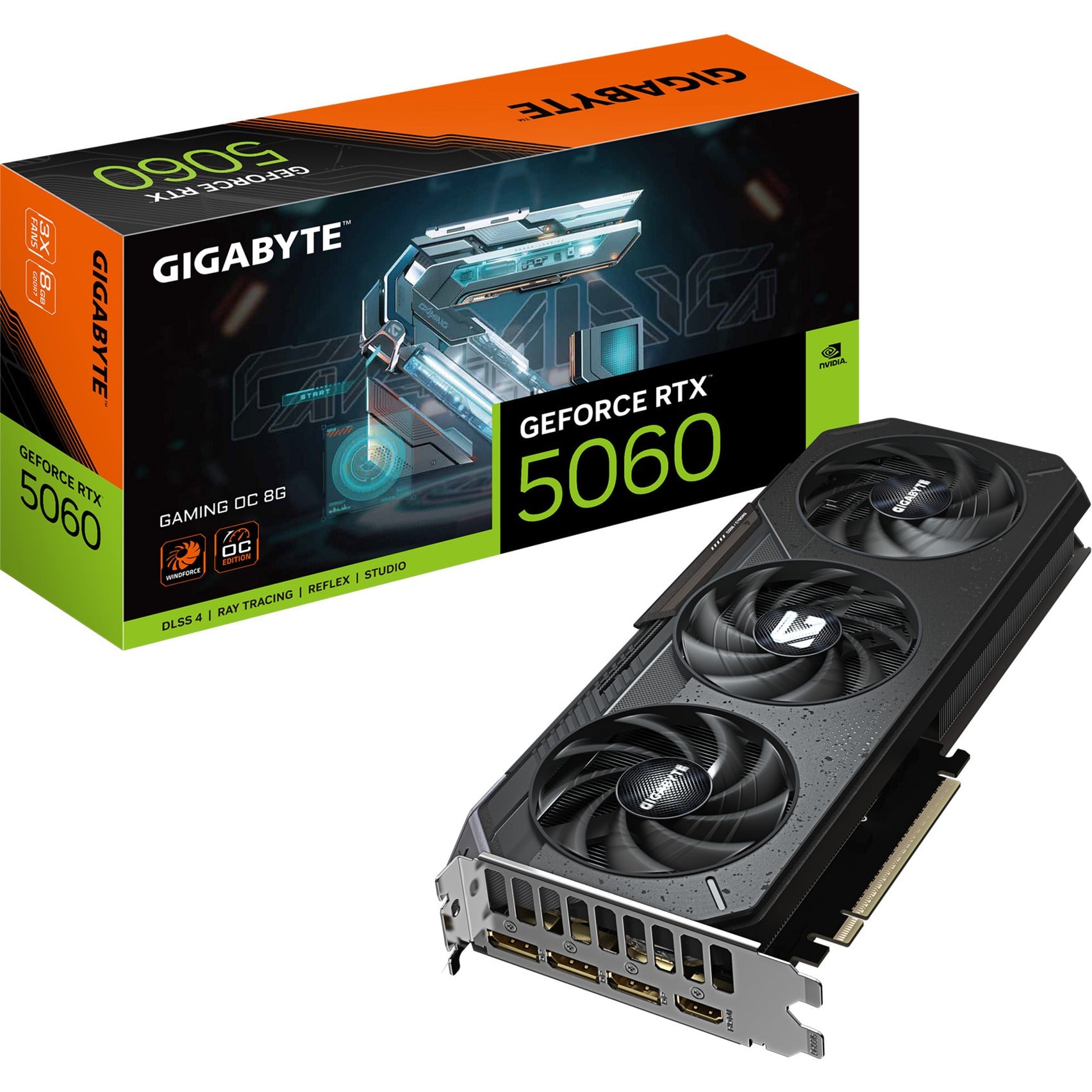 Gigabyte gv-n5060gaming oc-8gd geforce rtx 5060 gaming oc 8g, 8gb gddr7, 128bit, pcie 5.0-0
