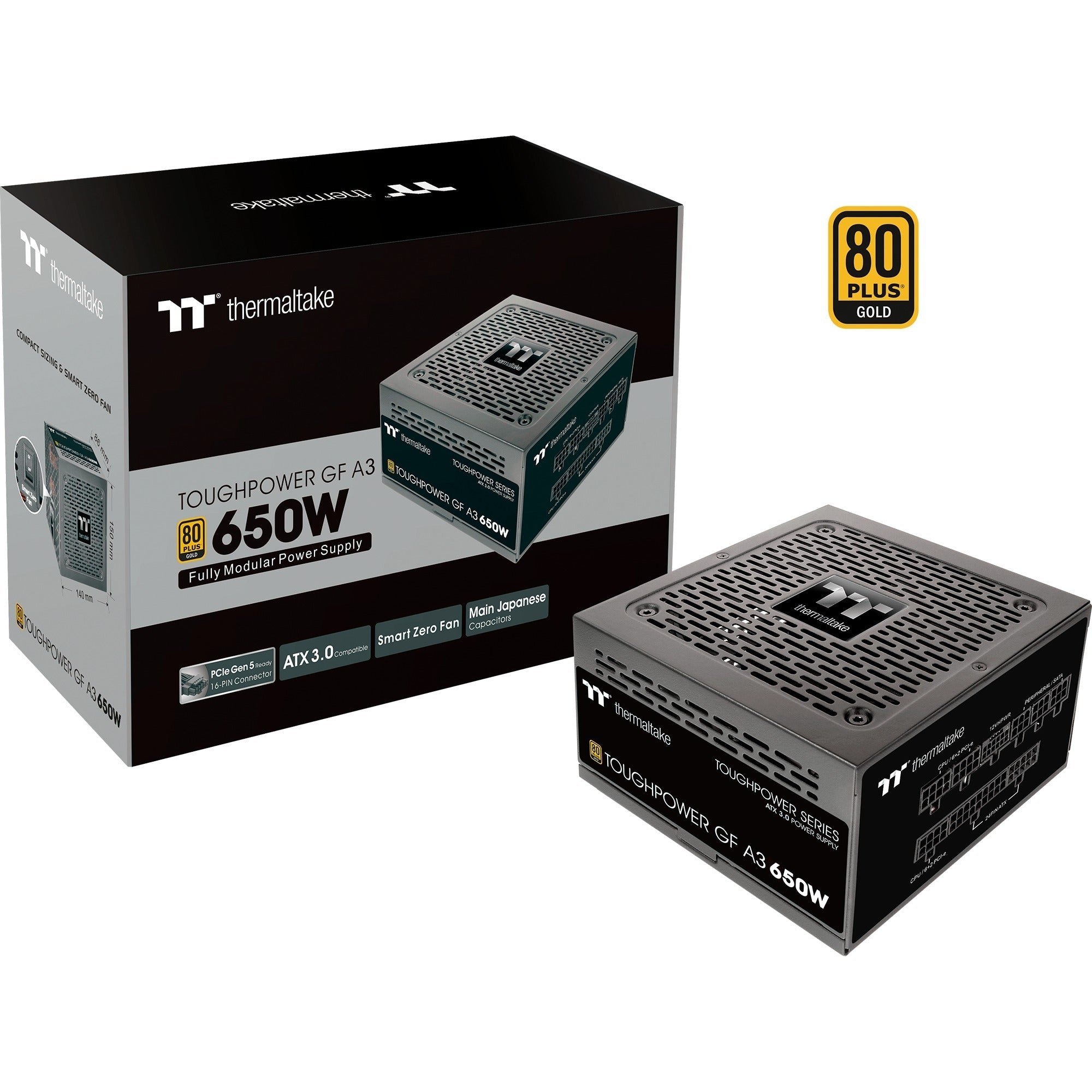 Thermaltake Toughpower GF A3 Gold - TT Premium Edition Modular 650W Power Supply (Black, 4x PCIe)-0