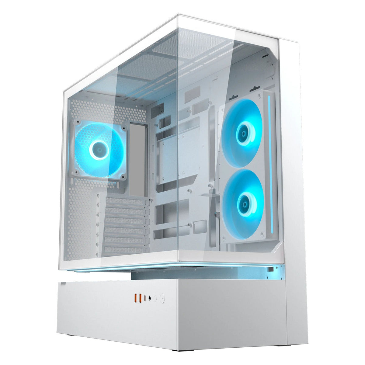 Cougar CFV235 Midi Tower Case (White | 2x USB-A | 1x USB-C | RGB | Tempered Glass)-0