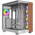 Thermaltake View 380 XL WS ARGB Midi Tower Case (White Wood Color | 2x USB-A | 1x USB-C | RGB | Tempered Glass)-0