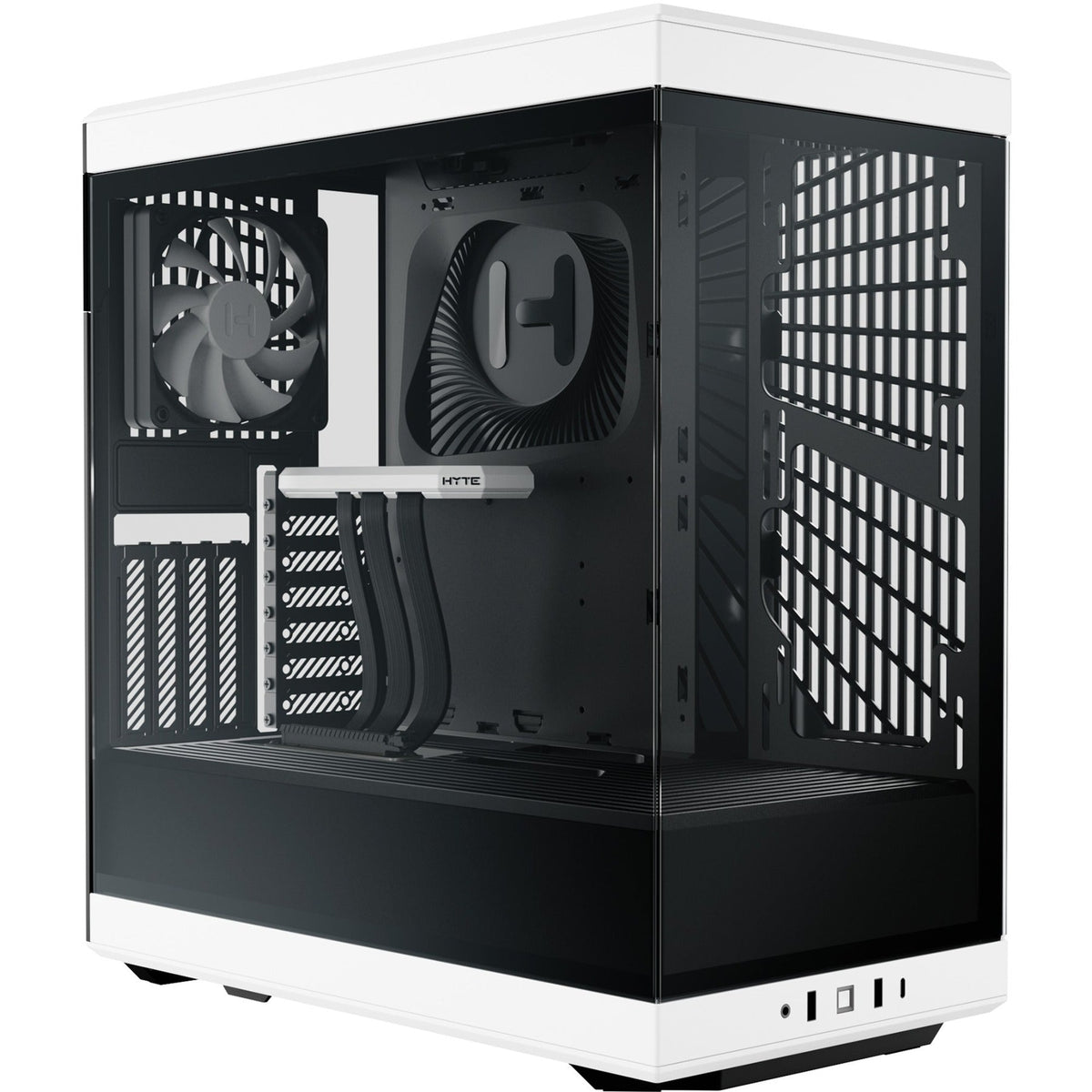 Hyte Y40 Midi Tower Case (White Black | 2x USB-A | 1x USB-C | Tempered Glass)-0