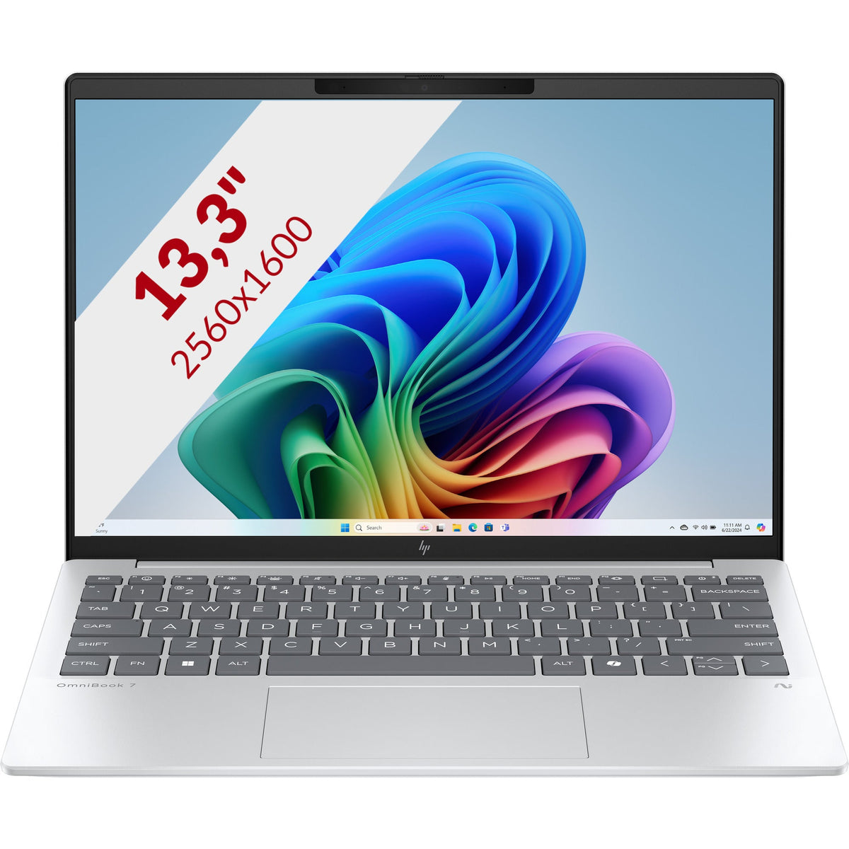 HP OmniBook 7 ai 13-bg1071nd 13.3 Copilot+ Laptop (Silver | Ryzen AI 7 350 | Radeon 860M | 16 GB | 1 TB SSD)-0