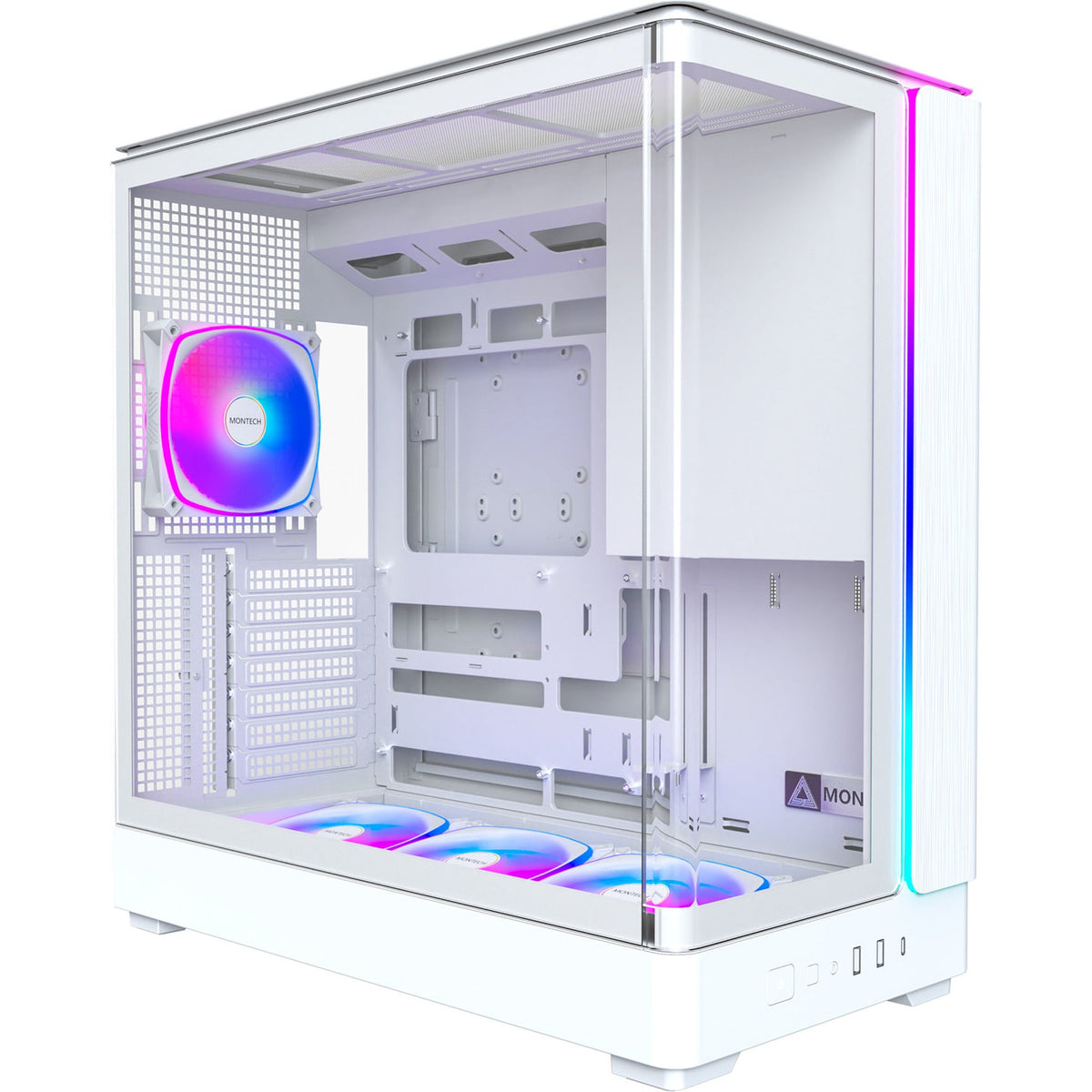 Montech king 45 pro midi tower housing (white | 2x USB-A | 1x USB-C | RGB | window)-0