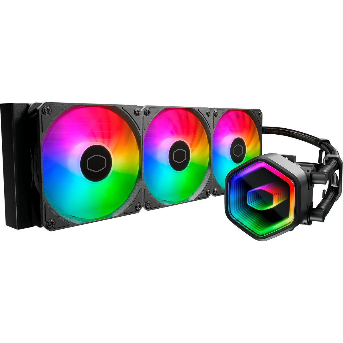 Cooler Master MasterLiquid 360 Core II ARGB Water Cooling (Black, 4-Pin PWM Fan Connector)-0