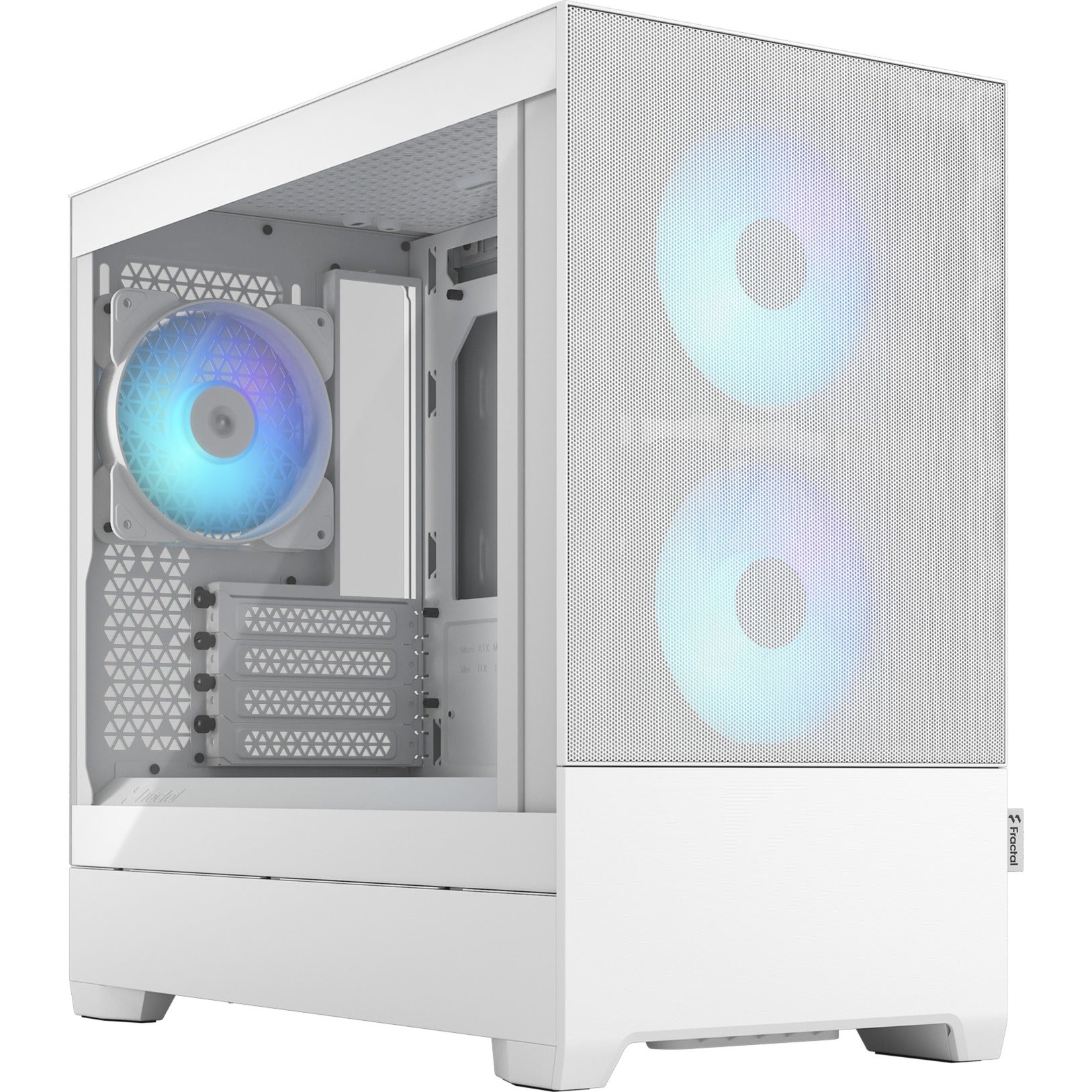 Fractal Design Pop Mini Air RGB Midi Tower Case (White | 2x USB-A | RGB | Window)-0