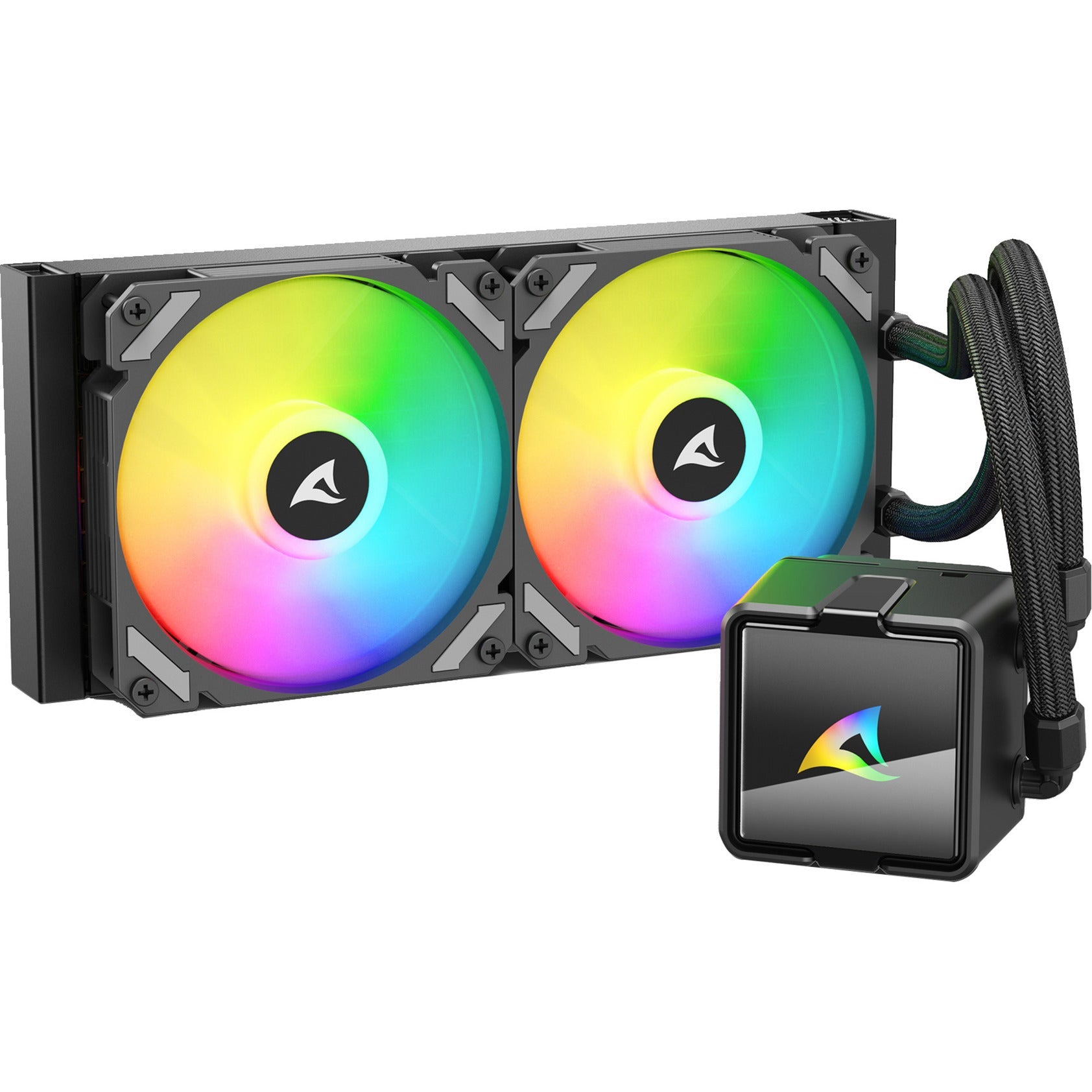 Sharkoon s50 argb water cooling (black, 4-pin pwm)-0