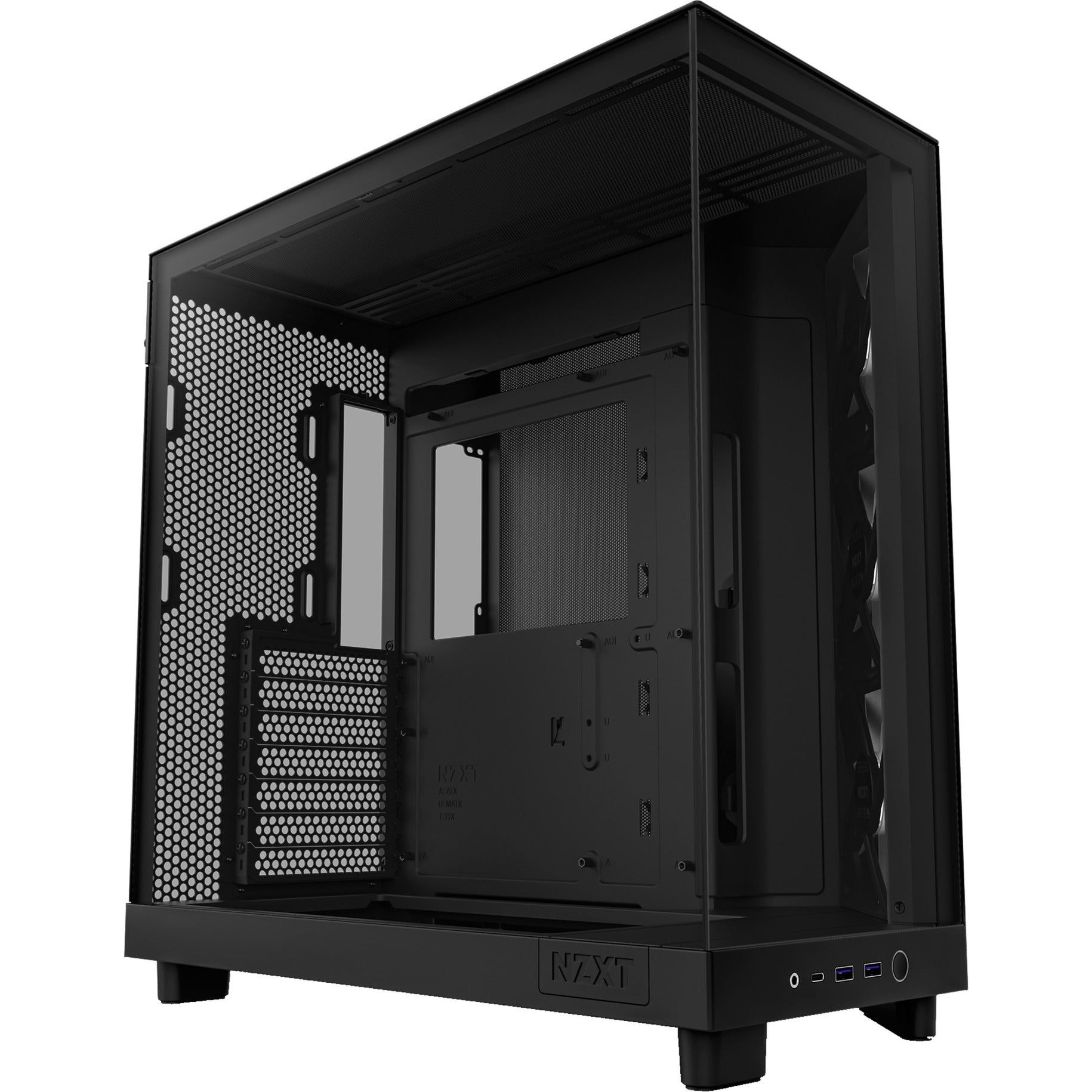 NZXT H6 Flow RGB Midi Tower Case (Black | 2x USB-A | 1x USB-C | RGB | Tempered Glass)-0