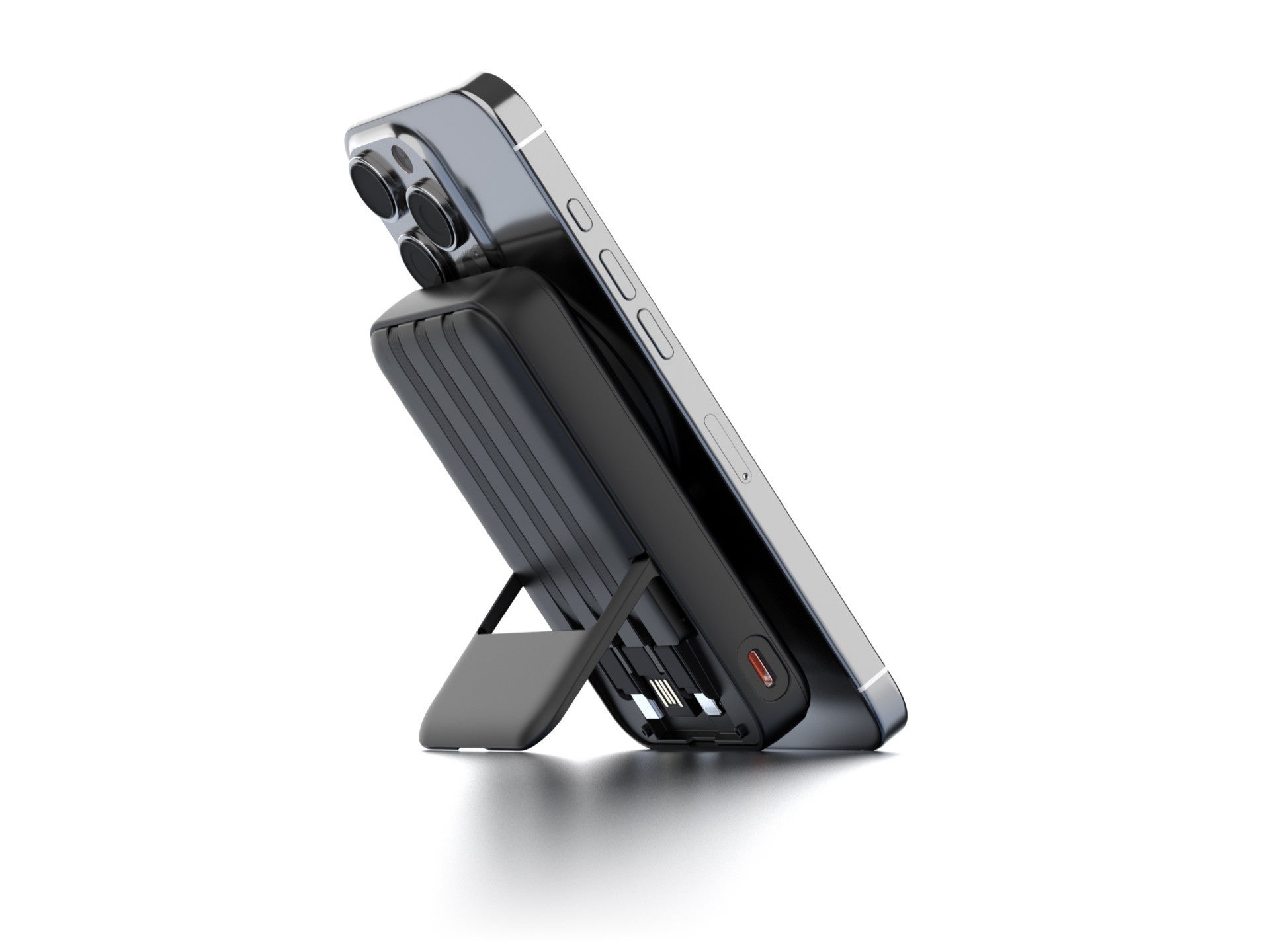 Techancy Power Bank Magnetico Sem Fios 10000mAh TF2804 15W Wireless 22.5W Carregamento Rapido com Suporte para Telemovel e Tablet Preto-1