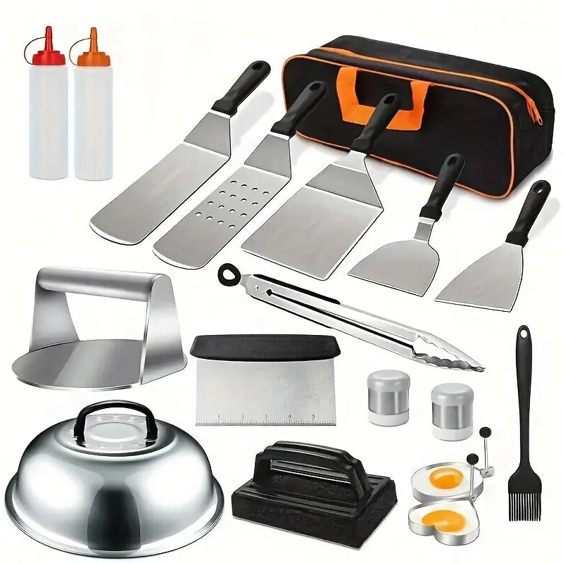 Flat Top Grill Accessories Stainless Steel Set (18pcs)-0