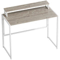 Bureau d'ordinateur pliable avec support d'écran, pour chambre, petits espaces, 100 x 48 x 87,5 cm, bois naturel-0